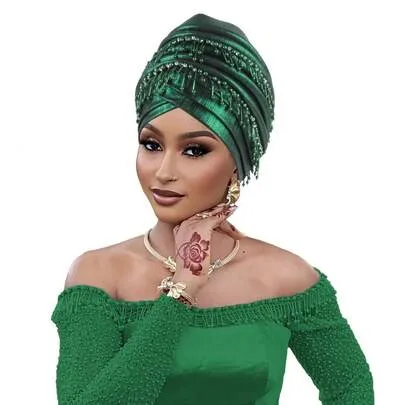 Multi-Color Tassel Turban Headscarf Hat African Hat Muslim Hat by SHEIN