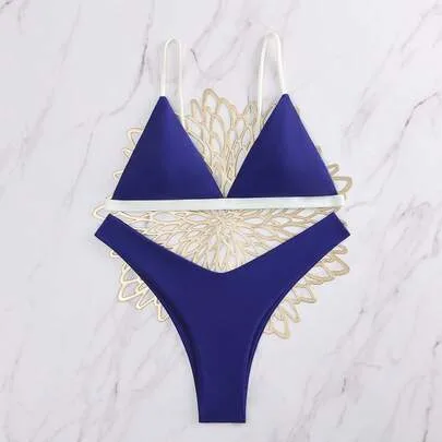 Color Block Bikini Two-Piece Swimsuit Set by Swim Mod
