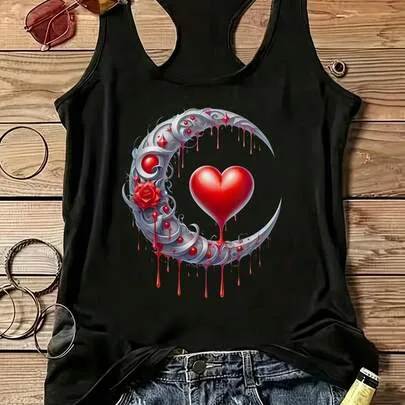 "I Don't Have an Attitude" Lettered Pattern Print Tank Top Casual Sleeveless Crew Neck Tank by SHEIN