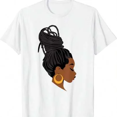 Cool with Dreadlocks African American Afro T-Shirt by SHEIN