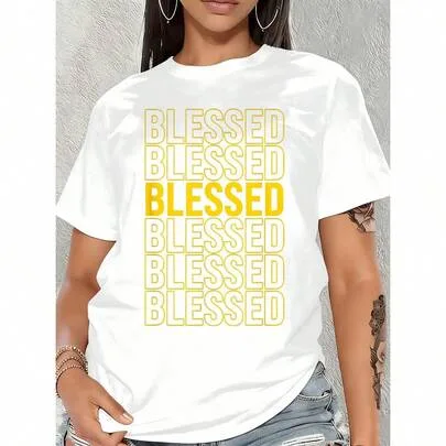 Varsity University Pattern Print Casual T-Shirt