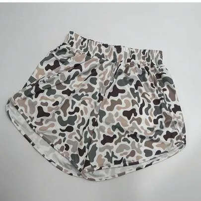Camo Print High Waist Casual Shorts by SHEIN