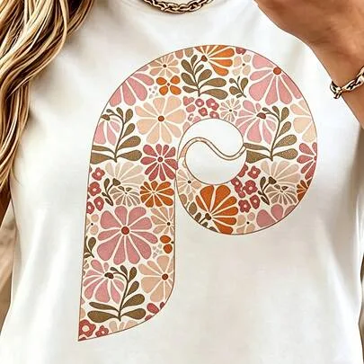 220g Heavyweight 100% Cotton Butterfly Print Round Neck T-Shirt by SHEIN