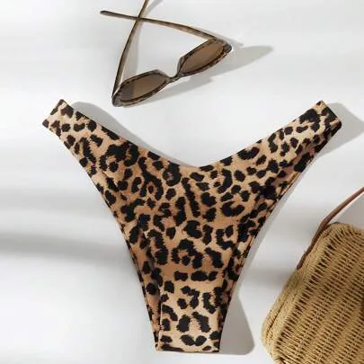 Leopard Print Bikini Bottom Random Print by Swim Vcay
