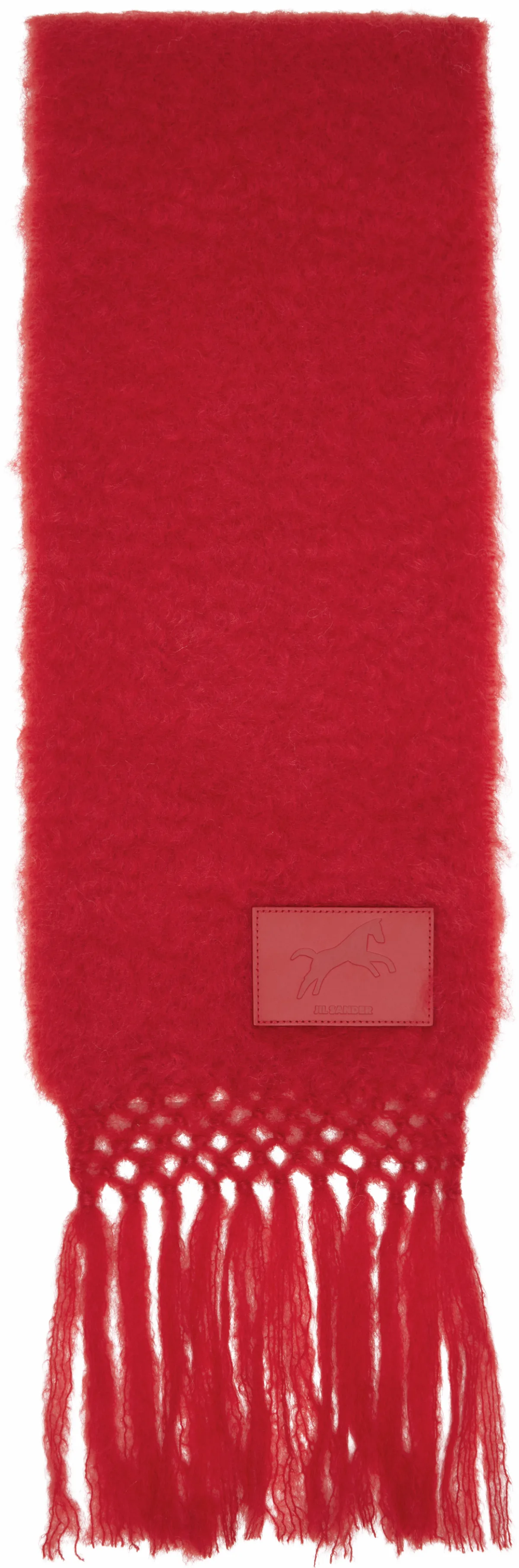 Red Wool Blend Scarf