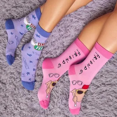 2 Pairs Moisture Wicking Soft Mid-Calf Socks by SHEIN