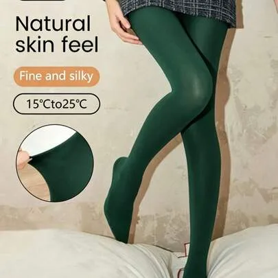 Skin-Friendly Soft Tights, High Elasticity Tummy Control Slimming Pantyhose by SHEIN