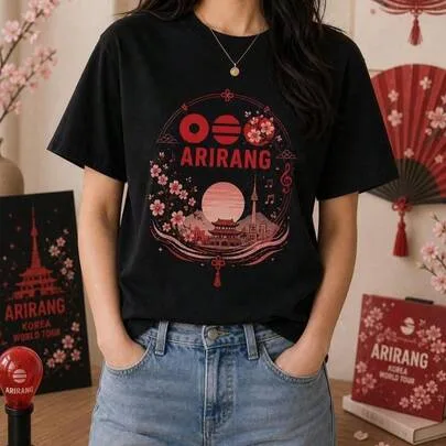 Comfort Color BTS Arirang World Tour Concert T-Shirt by SHEIN