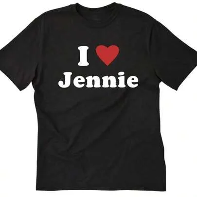 I Love Jennie I Heart Jennie T-Shirt by SHEIN