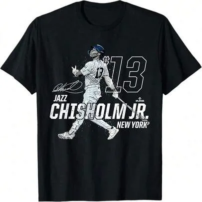 Dyc Pose Jazz Chisholm Jr New York Baseball PA T-Shirt by SHEIN