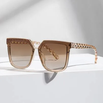 Plastic Square Oversized UV Protection Sunglasses by Tropiscape