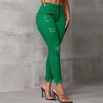 Simple Fashion Casual Denim Jeans by SHEIN
