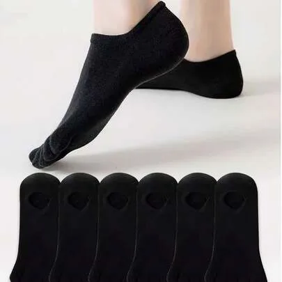 Summer Thin Toe Socks Anti-Odor Five Finger Ankle Invisible Socks by SHEIN