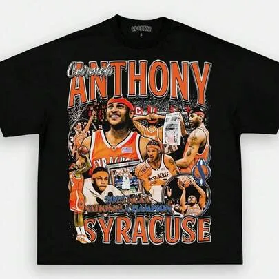 Carmelo Anthony Champion Collage Pose Melo Basketball Vintage Graphic T-Shirt by SHEIN