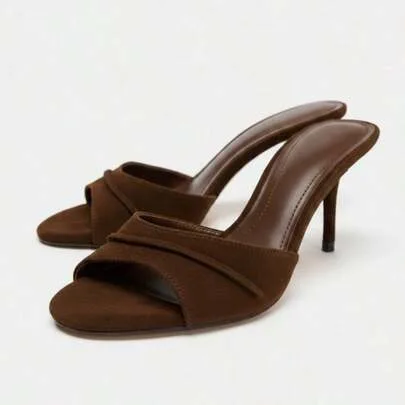 Mule Style Mid/Low Heel Sandals by SHEIN