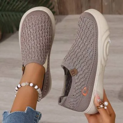 Old Beijing Cloth Shoes Versatile Slip-On Shoes Soft Sole Non-Slip Walking Shoes by SHEIN