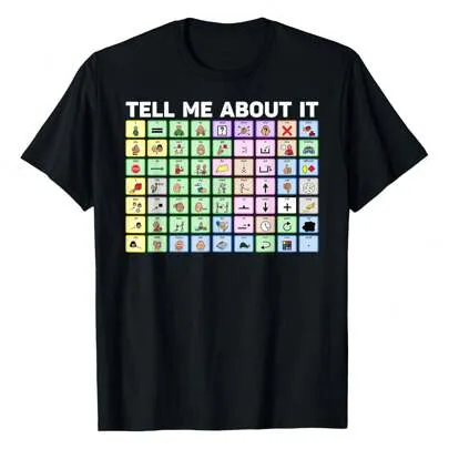 Tell Me About It Speech Language Pathology AAC Sped Teacher Graphic Tee by SHEIN