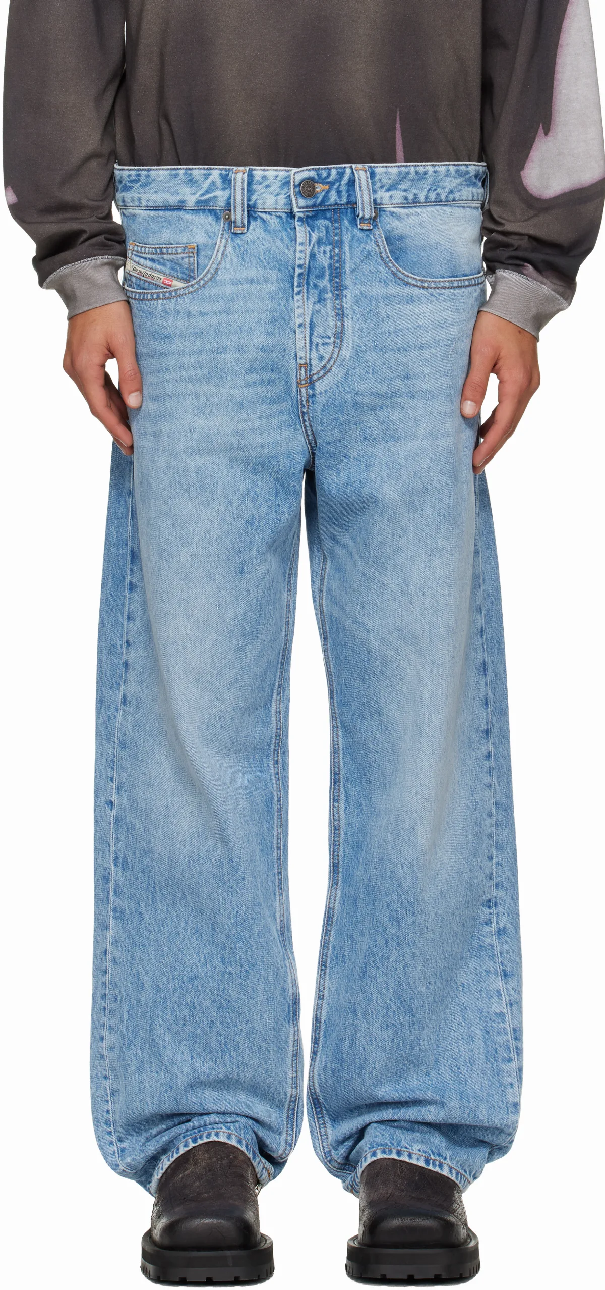 Blue Relaxed 2001 D-Macro Jeans