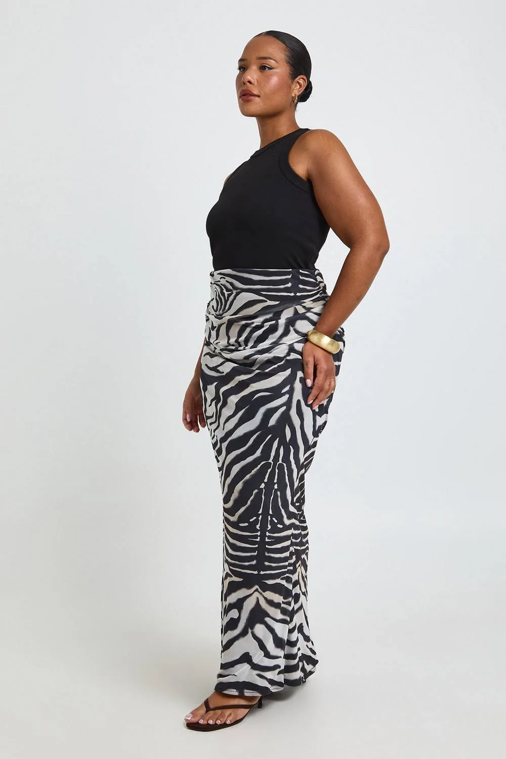 Mesh Maxi Skirt by boohoo