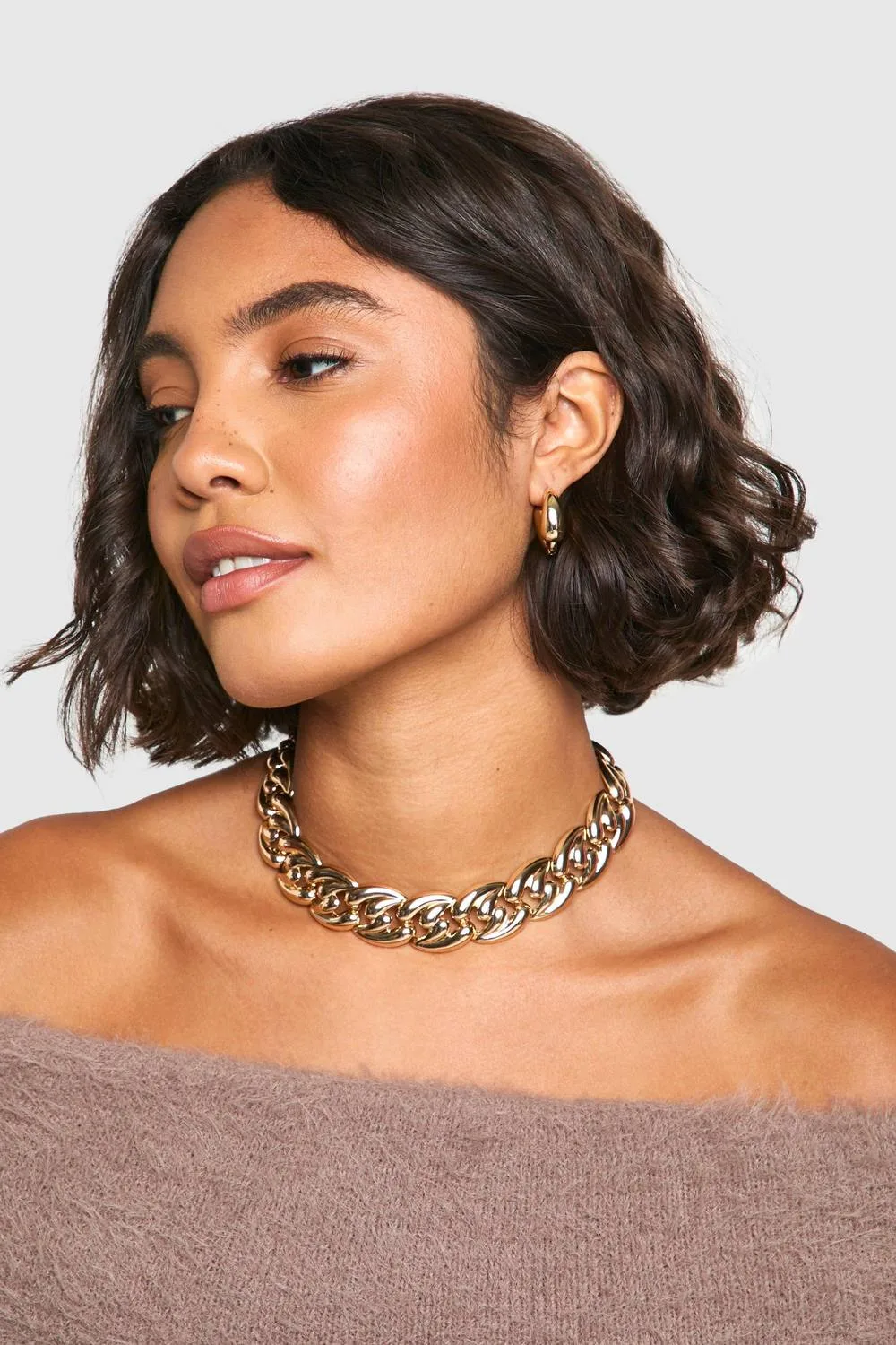 Chunky Chain Necklace by boohoo