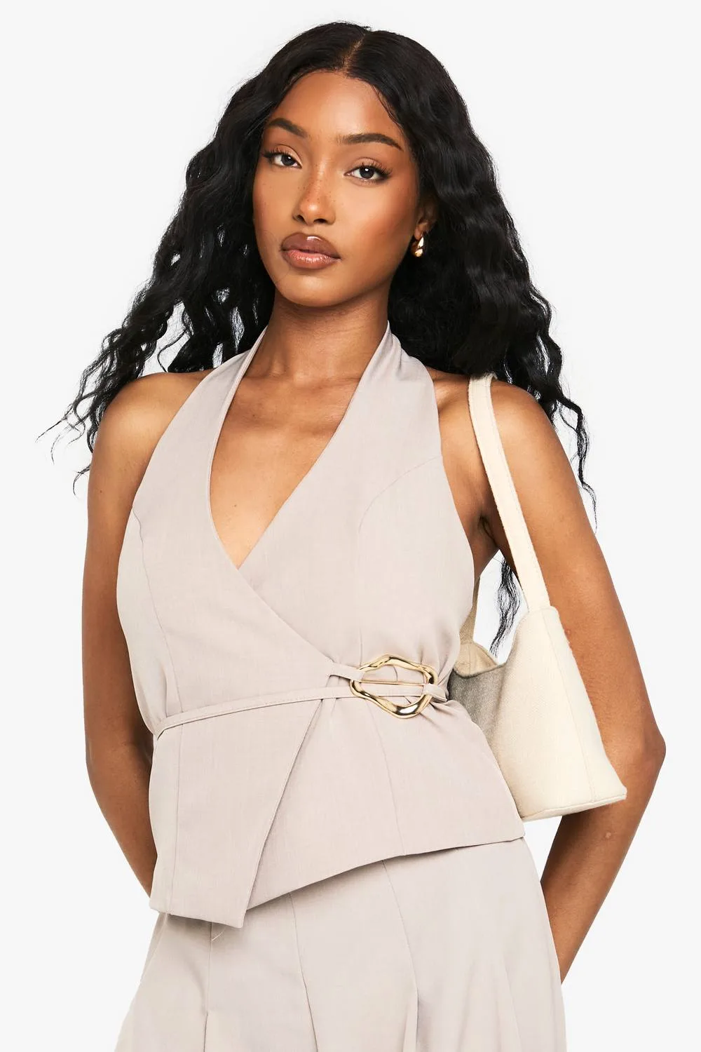 Hardware Detail Tailored Waistcoat by boohoo