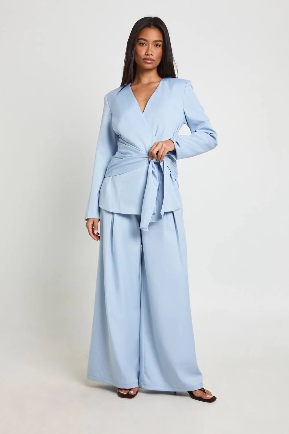 Palazzo Tailored Trousers by boohoo