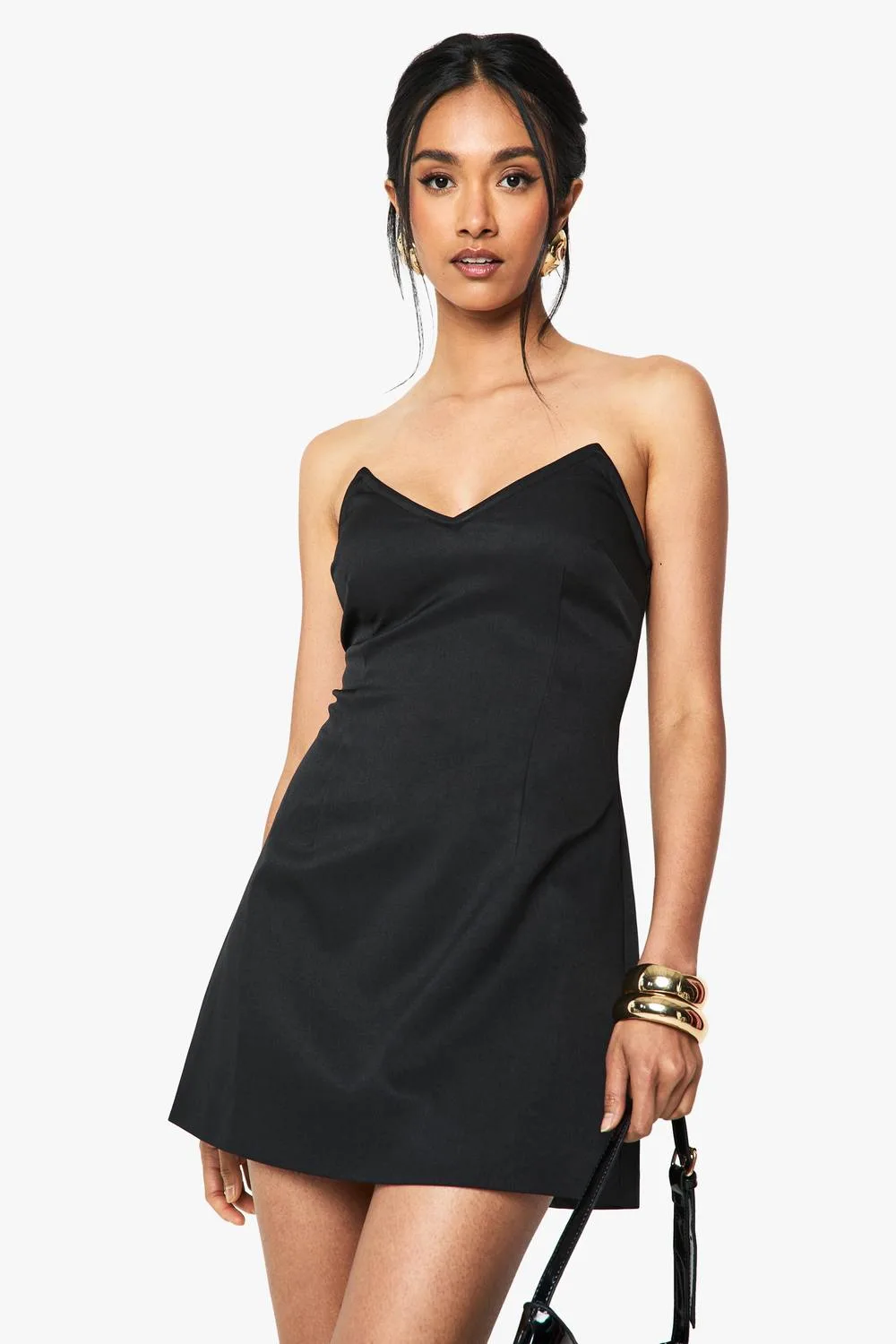 Boned Structured Mini Dress