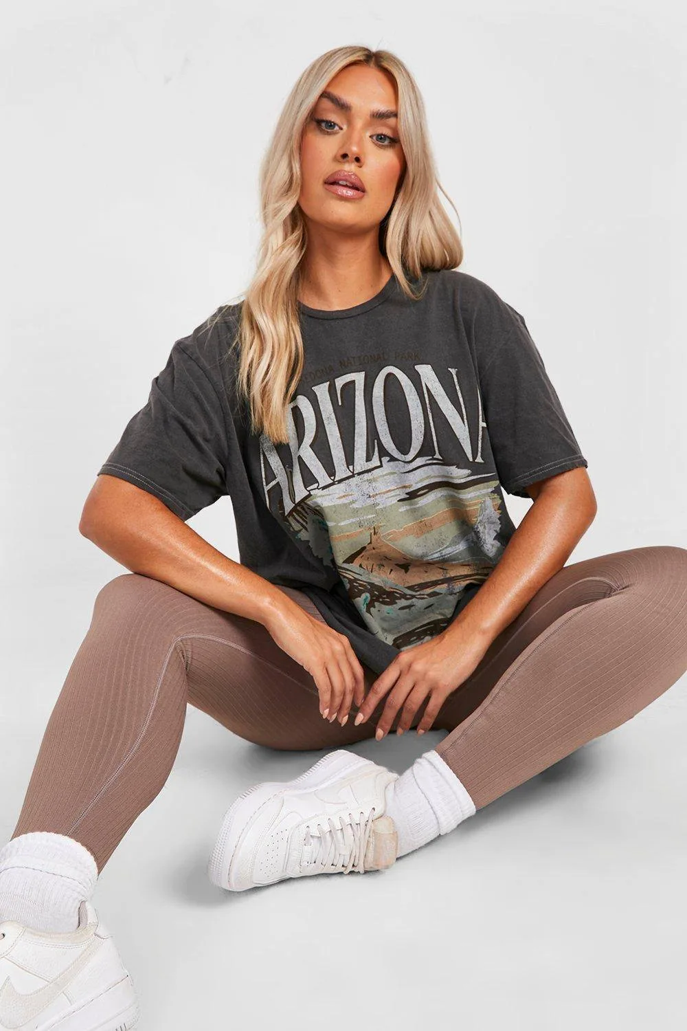 Arizona Washed Oversized T-Shirt by boohoo