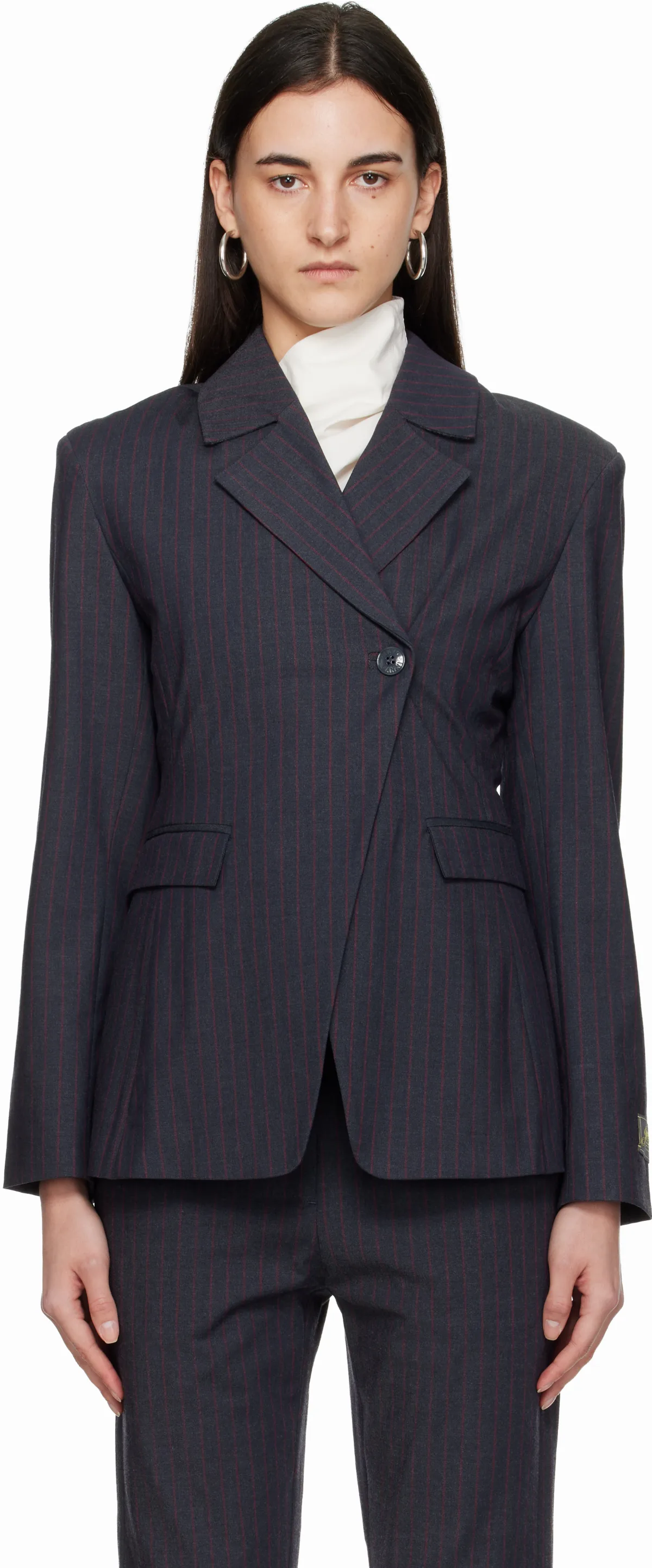 Gray Pinstripe Blazer