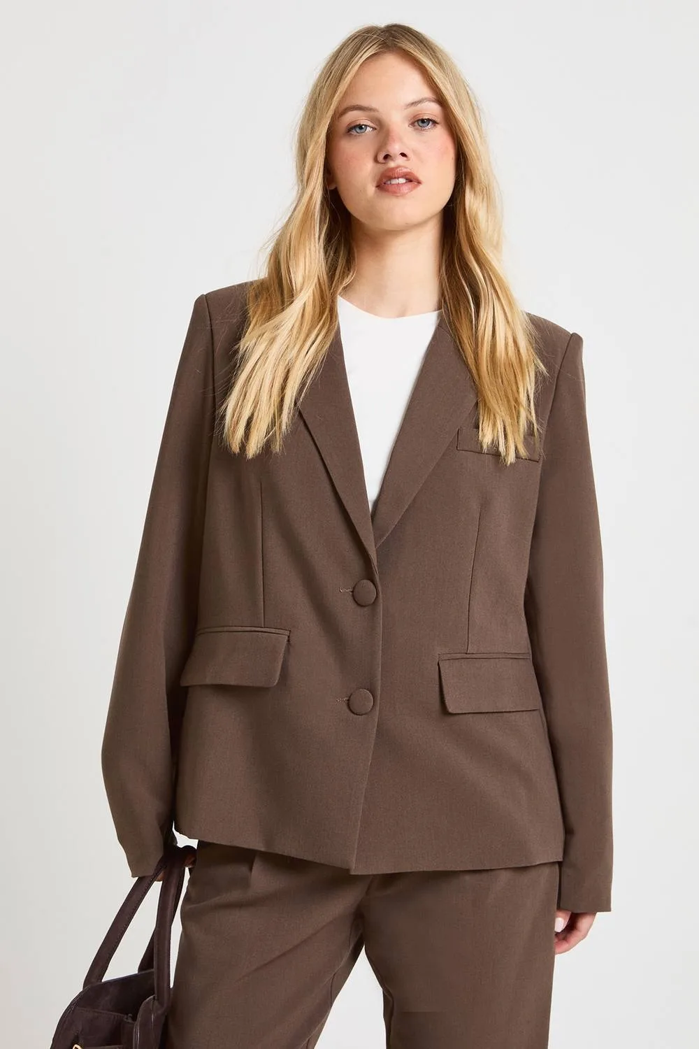 Essential Relaxed Blazer by boohoo