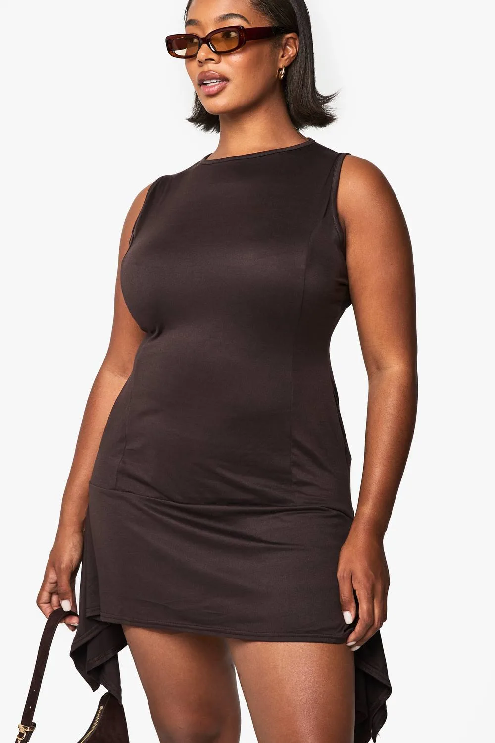 Supersoft Hanky Hem Shift Dress by boohoo