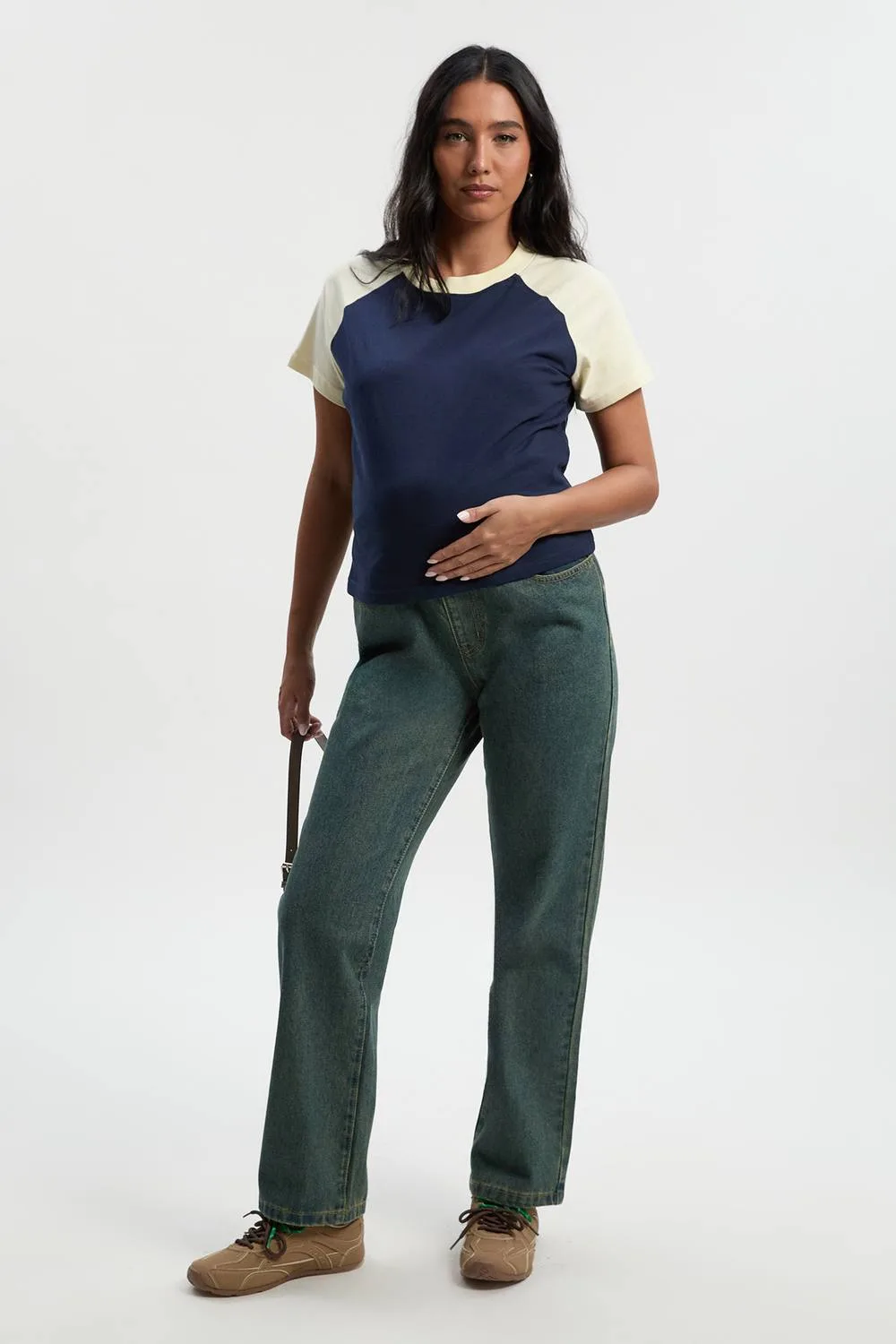 Maternity Over the Bump Mom Jeans by boohoo