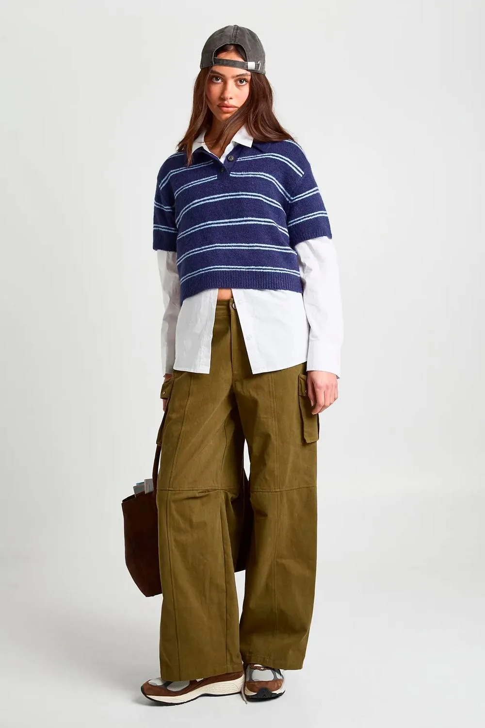 Twill Cargo Trousers by boohoo