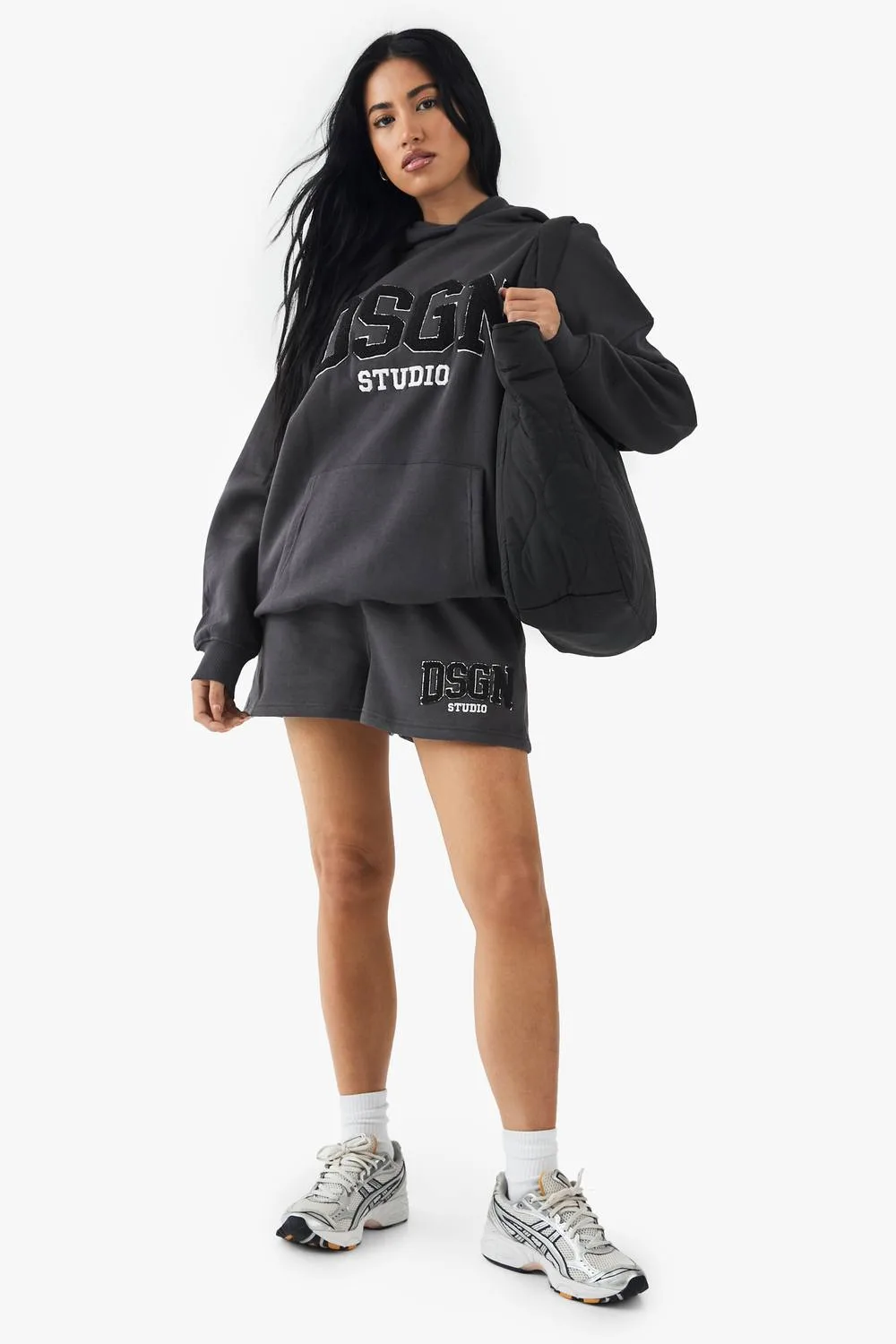 Toweling Applique Sweat Short by DSGN Studio