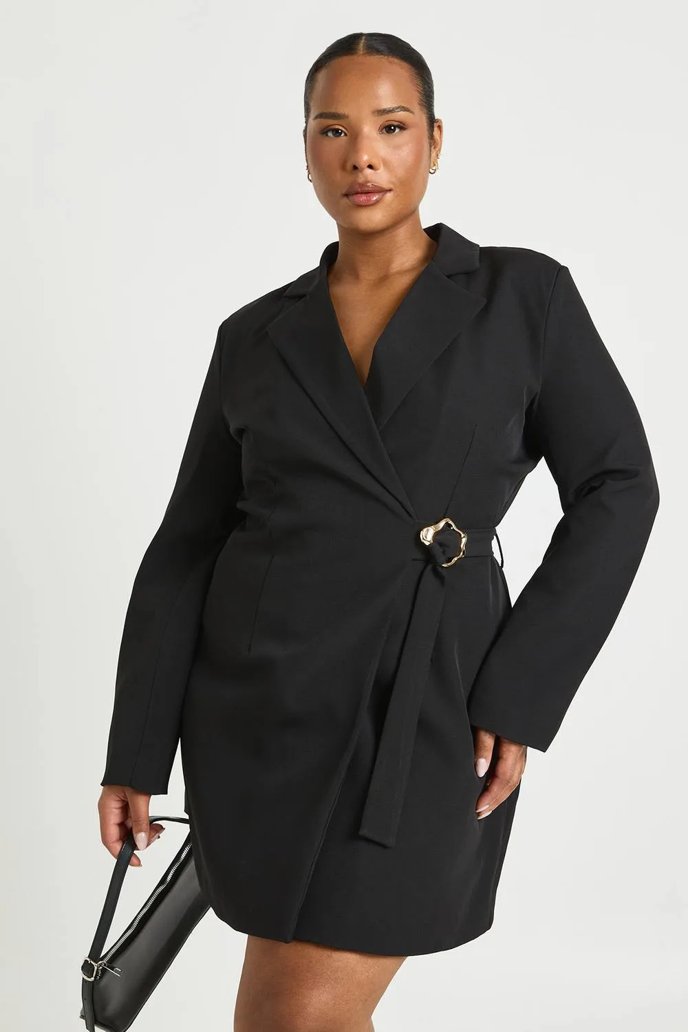 Wrap Tie Blazer Dress