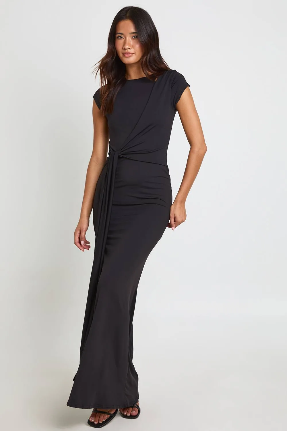 Super Soft Tie Waist Detail Mini Dress