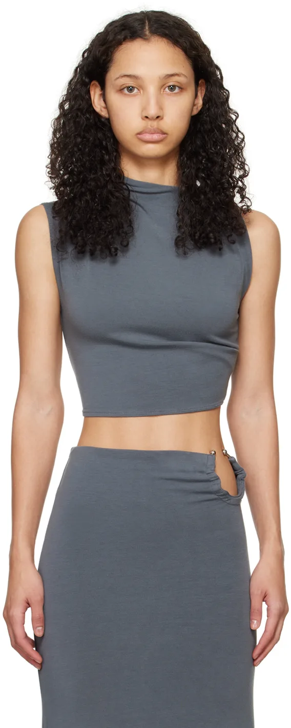 Gray Asymmetric T-Shirt