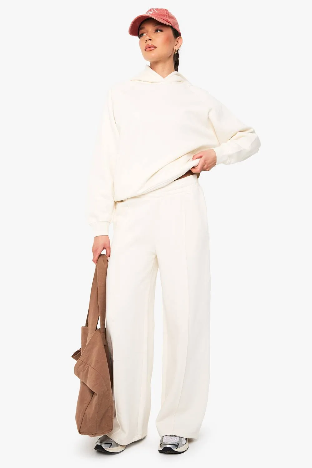 Pintuck Detail Straight Leg Jogger Pants by boohoo