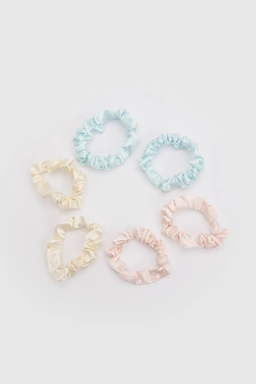 Satin Scrunchies 6 Pack by boohoo