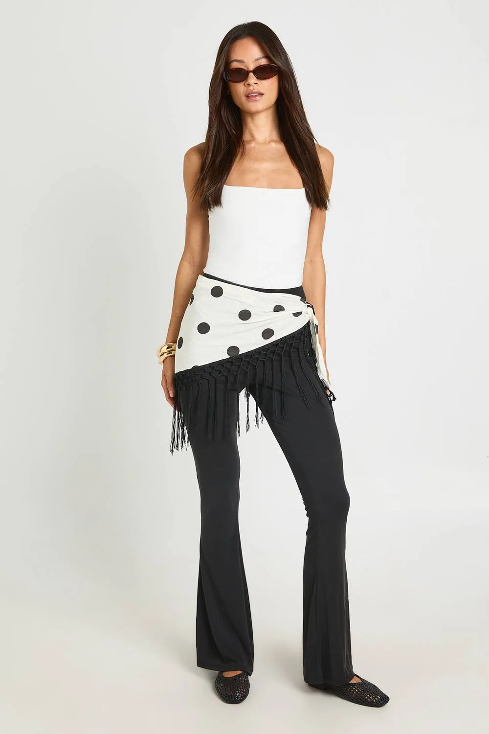 Tall Modal Flare Leg Trouser by boohoo