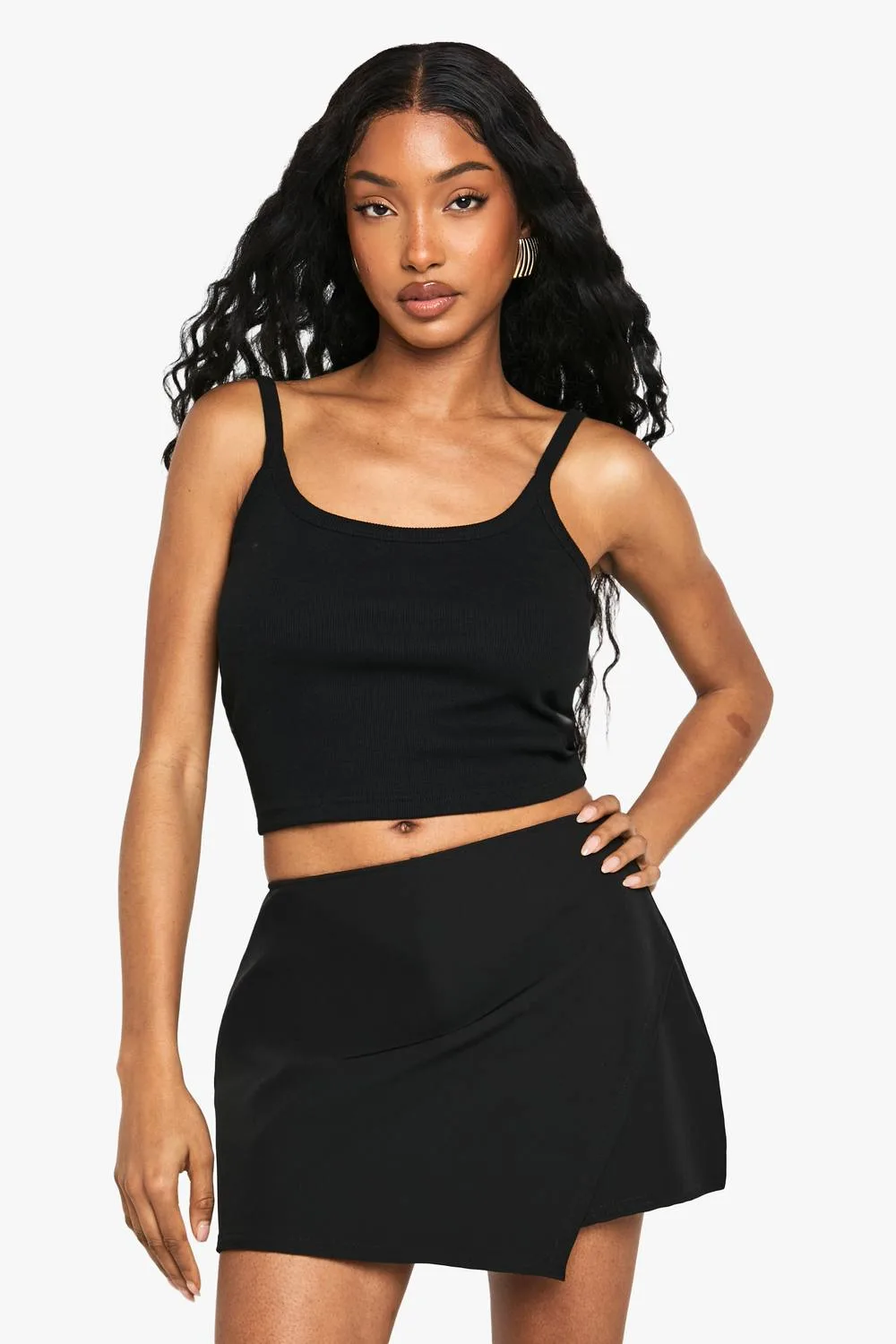 Asymmetric Mini Skort by boohoo