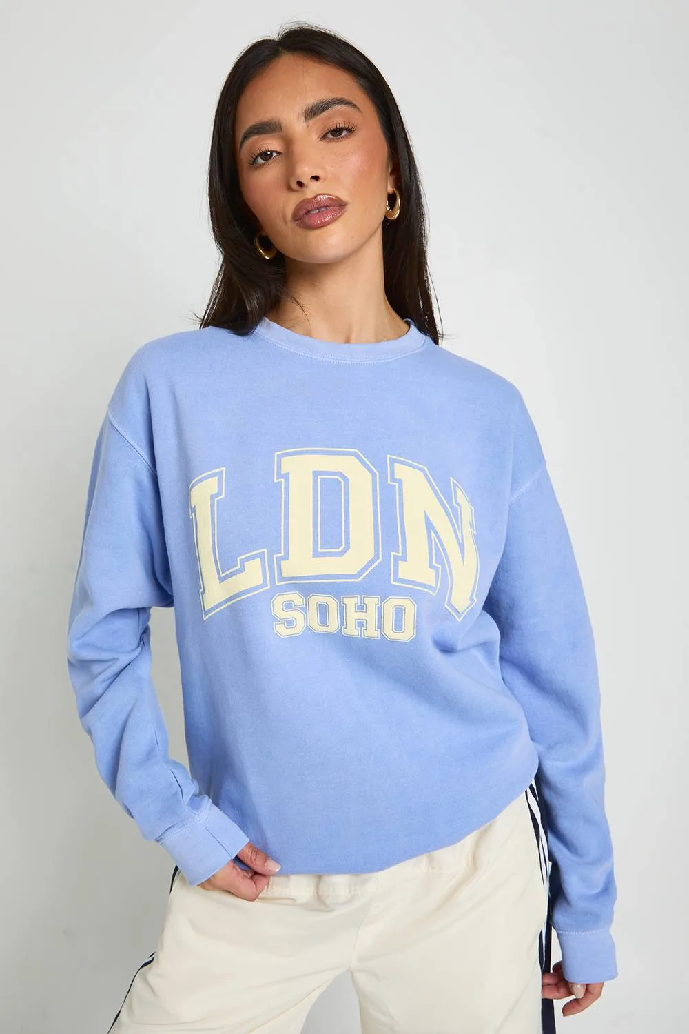 Washed London Printed Sweatshirt by boohoo
