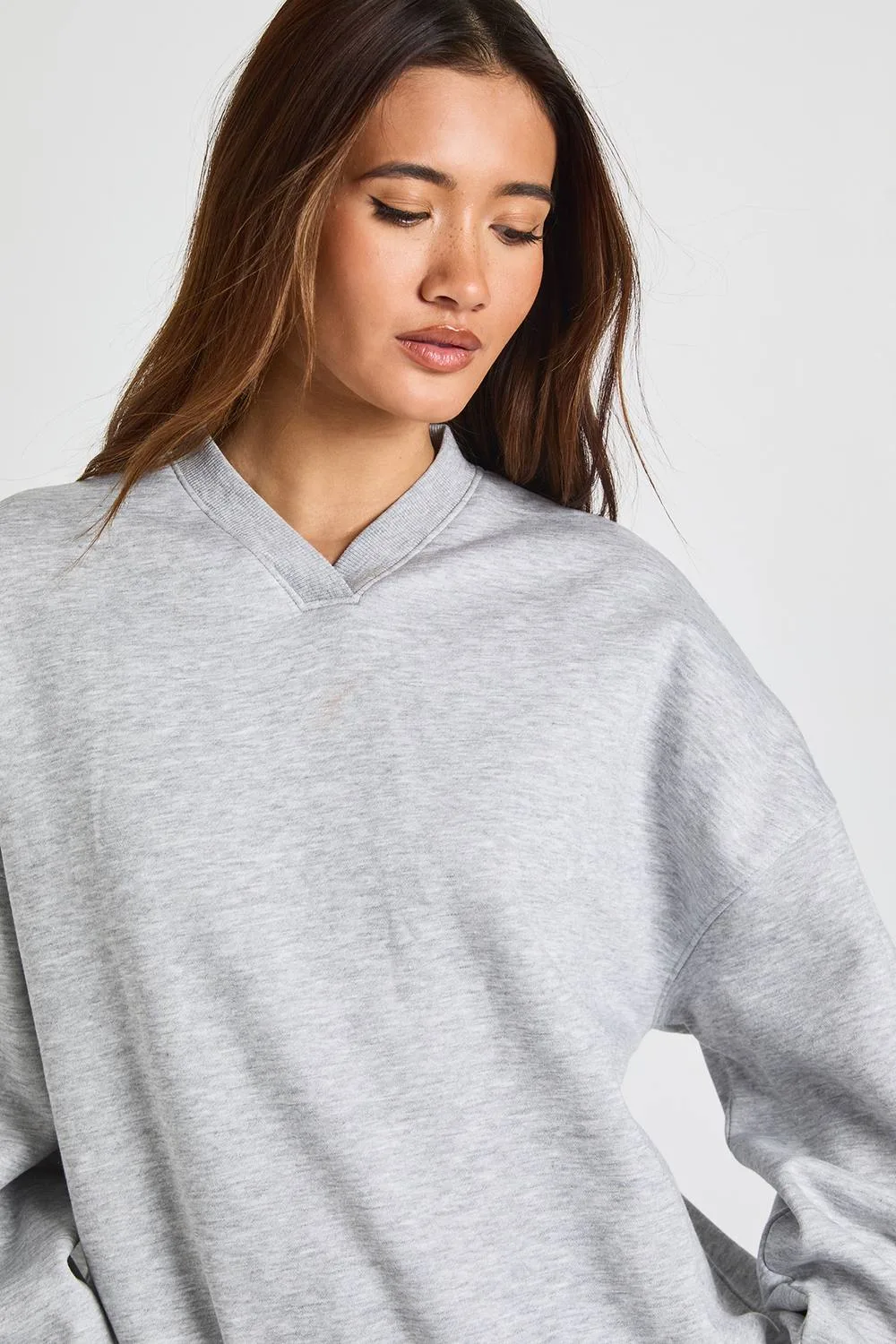 V Neck Oversized Sweatshirt