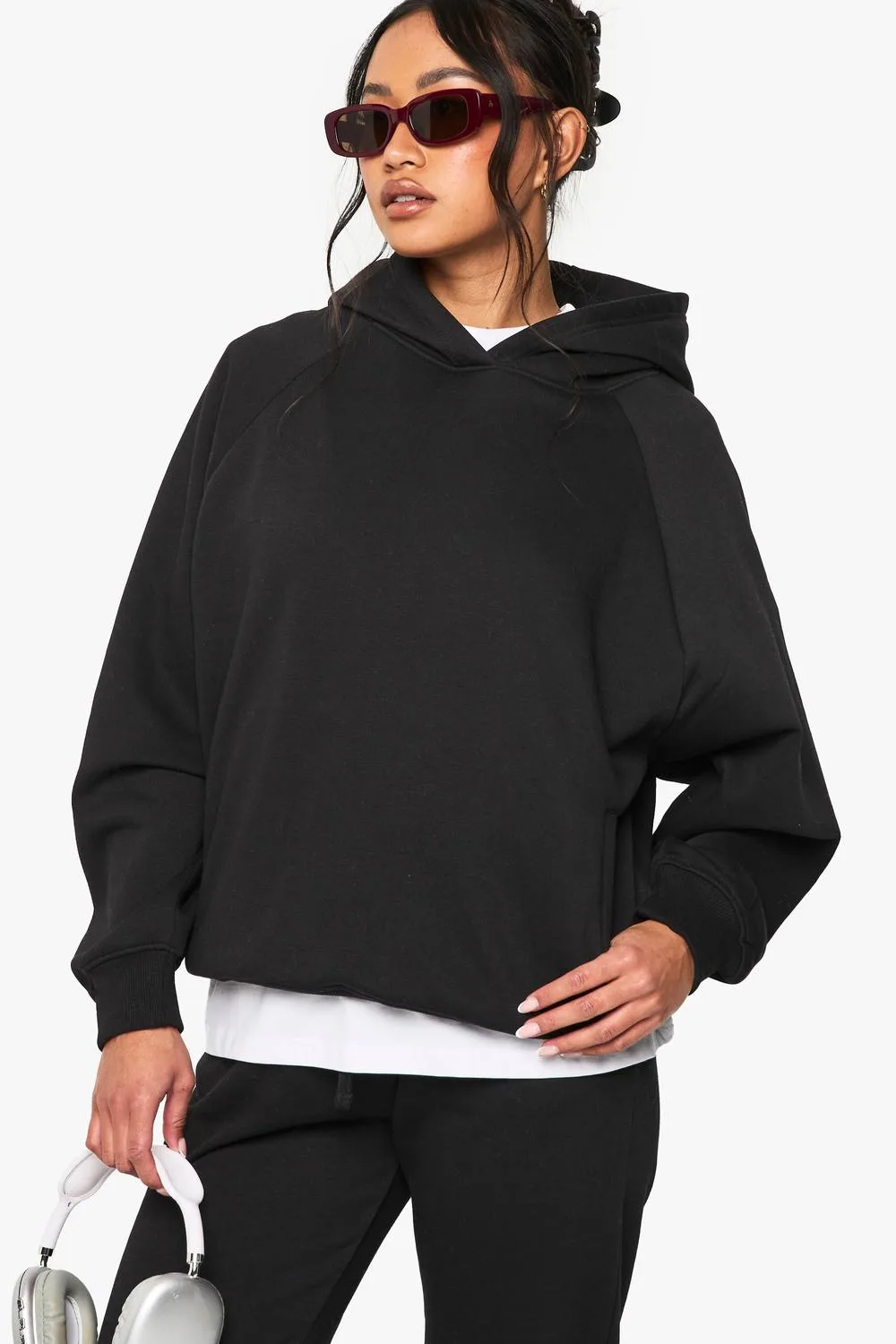 Raglan Seam Oversized Hoodie by boohoo