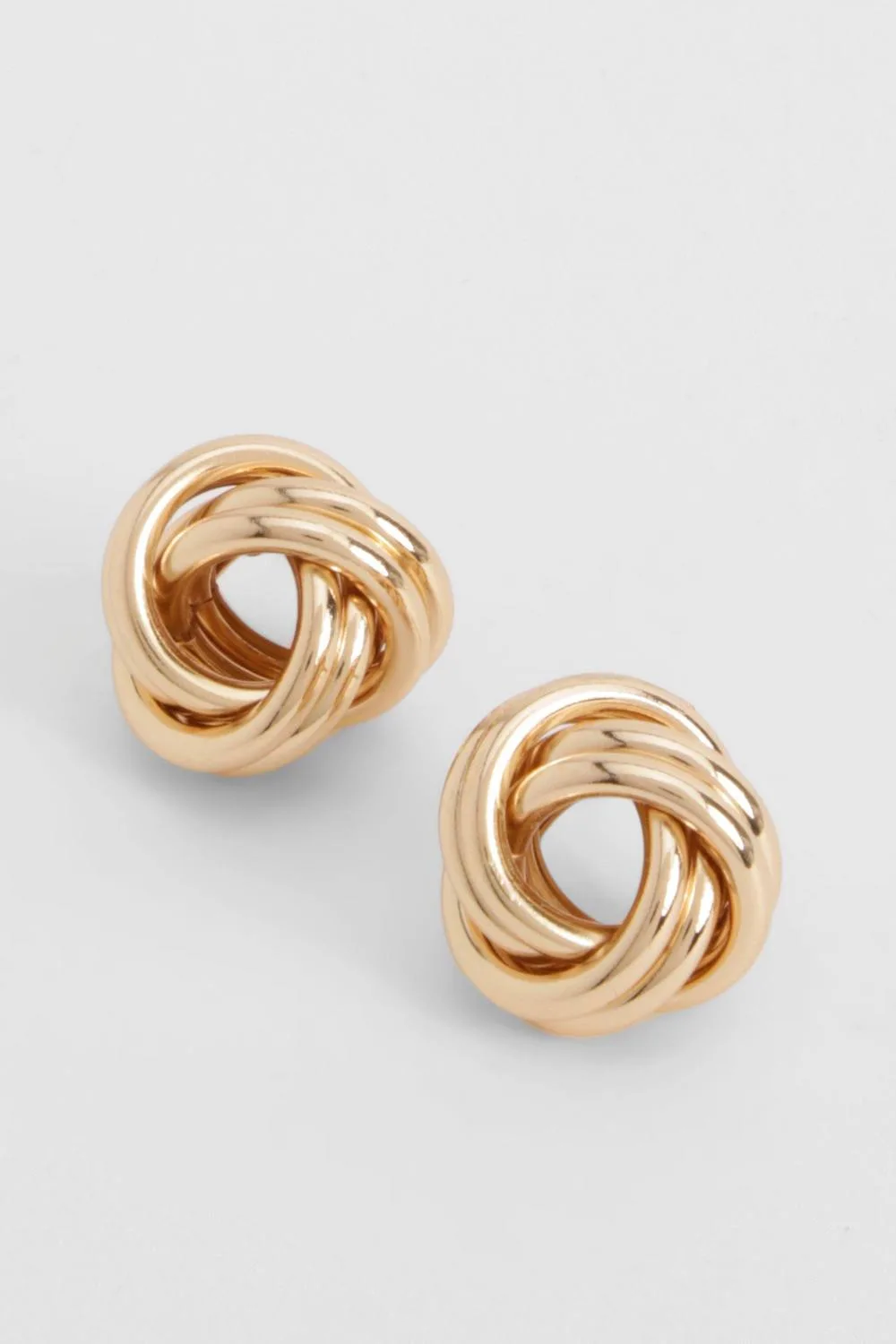 Knot Detail Stud Earrings by boohoo