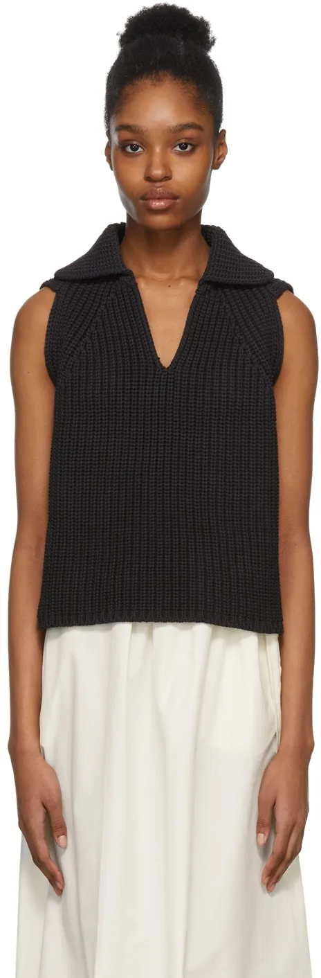 Black Knit Aubrey Vest