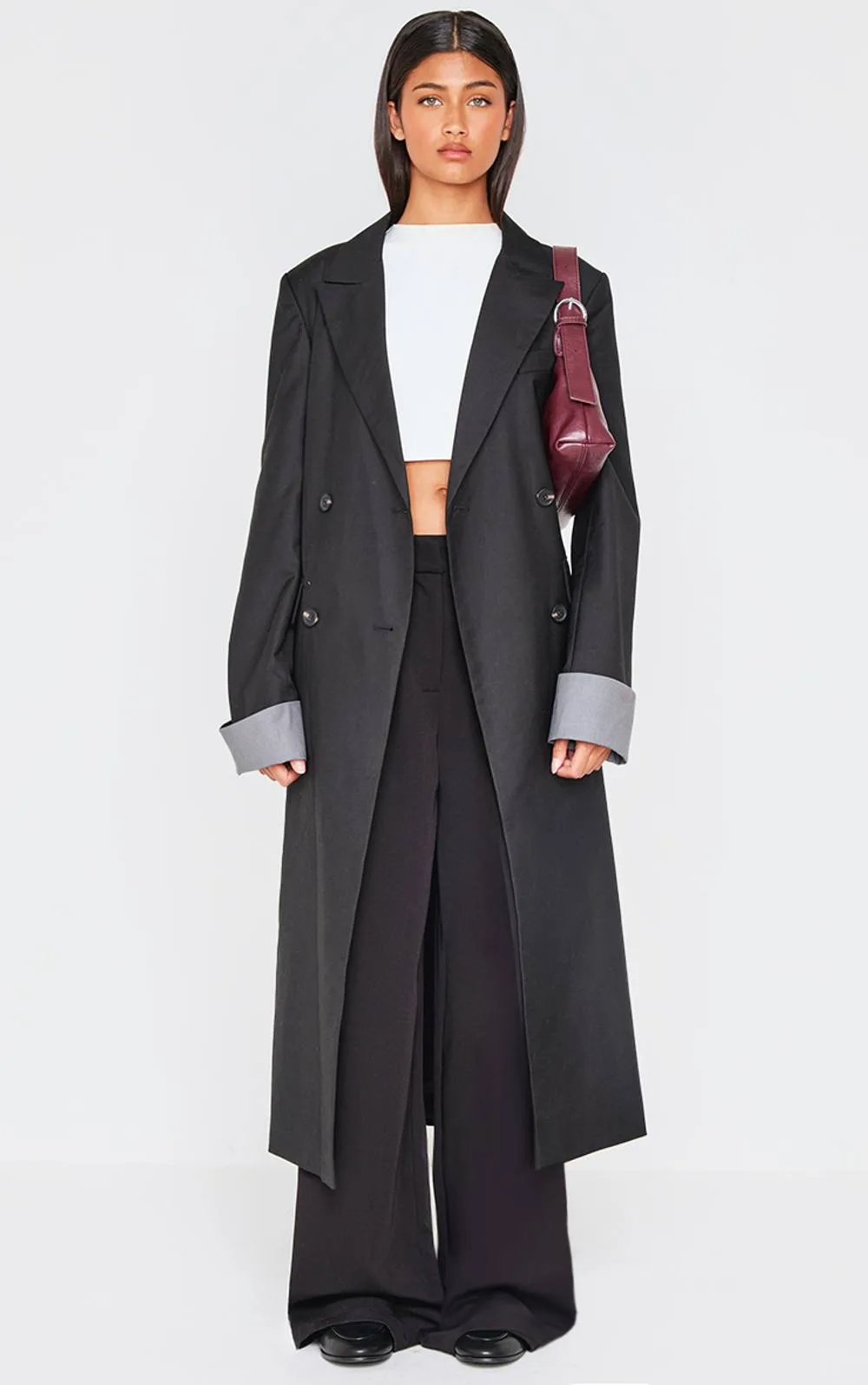 Tailoring Trim Trench Coat by PrettyLittleThing