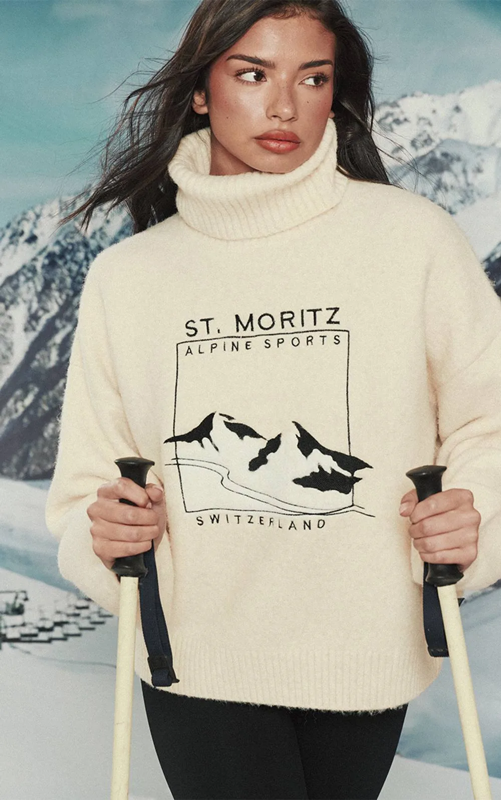 Moritz Slogan Roll Neck Knitted Jumper by PrettyLittleThing