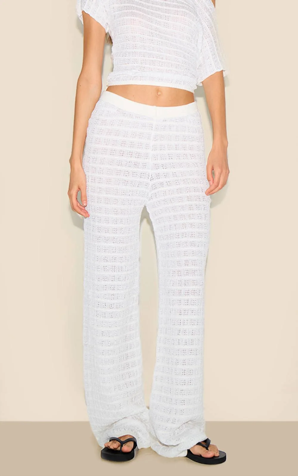 Textured Knit Trouser by PrettyLittleThing