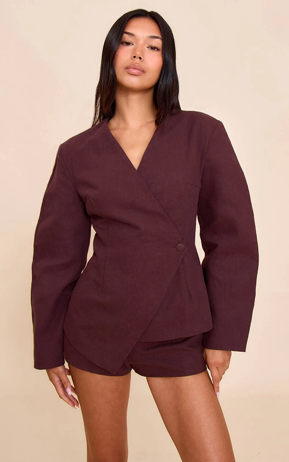 Premium Linen Tailored Hot Pants Co-Ord